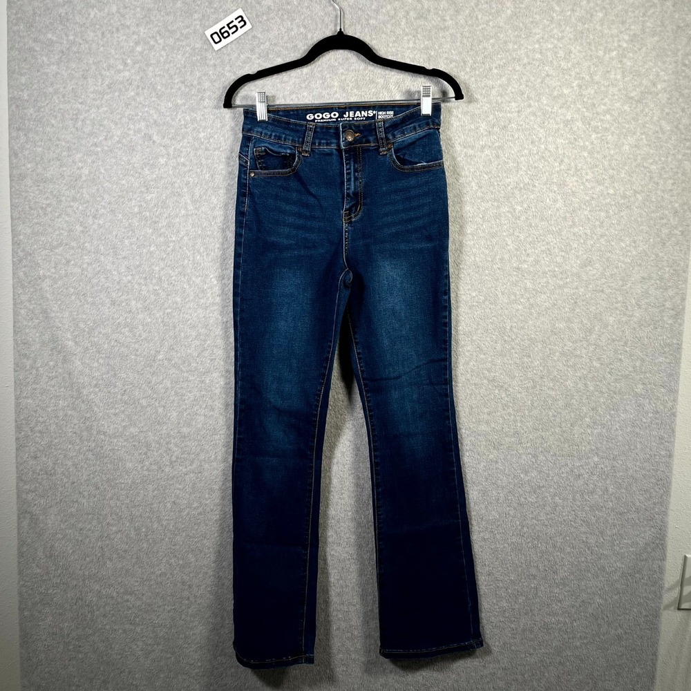 Gogo Jeans Womens 7/28 Blue Denim Medium Wash Super Soft High Rise Bootcut‎ Leg
